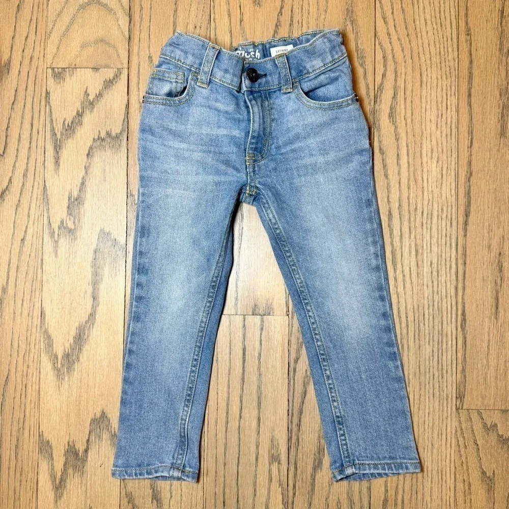 Osh Kosh B’Gosh Skinny Blue Denim Zip Fly Jeans Size 3T